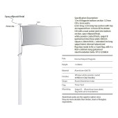 12m Flagpole Internal Halyard