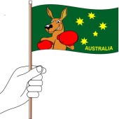 Fighting Kangaroo Hand Flag Handwaver