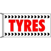 Tyres Flag 1800mm x 900mm (Knitted)