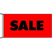 Sale Flag Black on Red