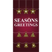 Christmas Flag Dark Red Seasons Greetings  (96)