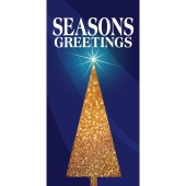 Christmas Flag Blue Seasons Greetings Tree  (99)