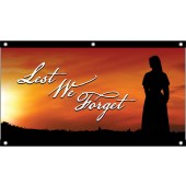 Lest We Forget Flag Nurse Sunset Background - Eyelet Finish