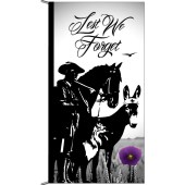 Lest We Forget Animals Vertical Eyelet Flag