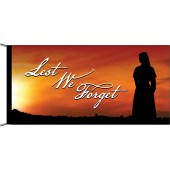 Lest We Forget Nurse Sunset Background Header and Loops Vertical Flagpole Flag