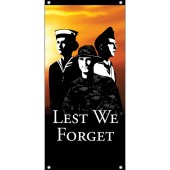 Tri Services Lest We Forget Vertical Flag Eyelet Finish