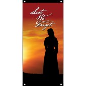 Lest We Forget Nurse Sunset Background Vertical Eyelet Flag