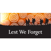 Lest We Forget First Nations Horizontal Flag 1800 x 900mm