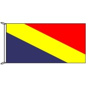 Royal Blue,Yellow&Red Flag