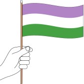 Gender Queer Handwaver Flag - 300mm x 150mm