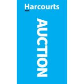 Auction Signboard Flag Cyan