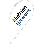 Nutrien Harcourts (2020) White Small Tear Drop Flag 