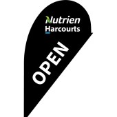 Nutrien Harcourts Open Black (2020) Small Tear Drop Flag