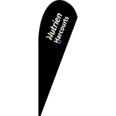 Nutrien Harcourts (2020) Black Medium Tear Drop | Harcourts Teardrop Flag