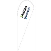 Nutrien Harcourts (2020) White Medium Tear Drop 870mm x 3100mm