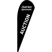 Nutrien Harcourts Auction Black (2020)  Medium Tear Drop Flag