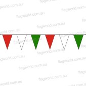 Pennant Bunting Red, White, Green