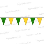 Pennant Bunting Green & Gold