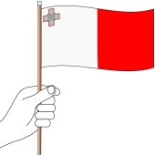 Malta Hand Flag Handwaver