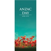 ANZAC Day Flag - Poppies in Field with Sky