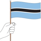 Botswana Flag Handwaver 300mm x 150mm (Knitted)