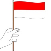 Monaco Hand Flag Handwaver