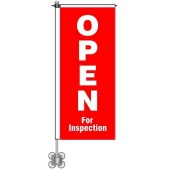 Open for Inspection Window Pole Flag