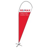 Remax OFI teardrop flag, Remax Open for Inspection teardrop