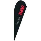 Richardson & Wrench Black Auction Medium Tear Drop Flag