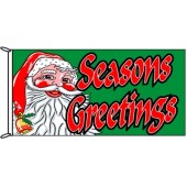 Seasons Greetings Flag (green background)