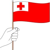 tonga hand flag handwaver