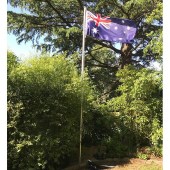 Flagpole and Australian Flag Set 1800mm x 900mm (Knitted)