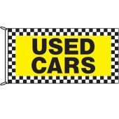 Used Cars Chequered Border Flag