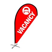 Vacancy Small Red Teardrop Flag Kit