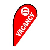 Vacancy Small Red Teardrop Flag Kit