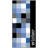 Winter Blue Patchwork Flag 900mm x 1800mm (Knitted)