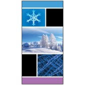 Winter Snowflake and Scenery Flag 900mm x 1800mm (Knitted)