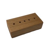 Double Sided Wooden Desk Set Base - 4 Hole Side