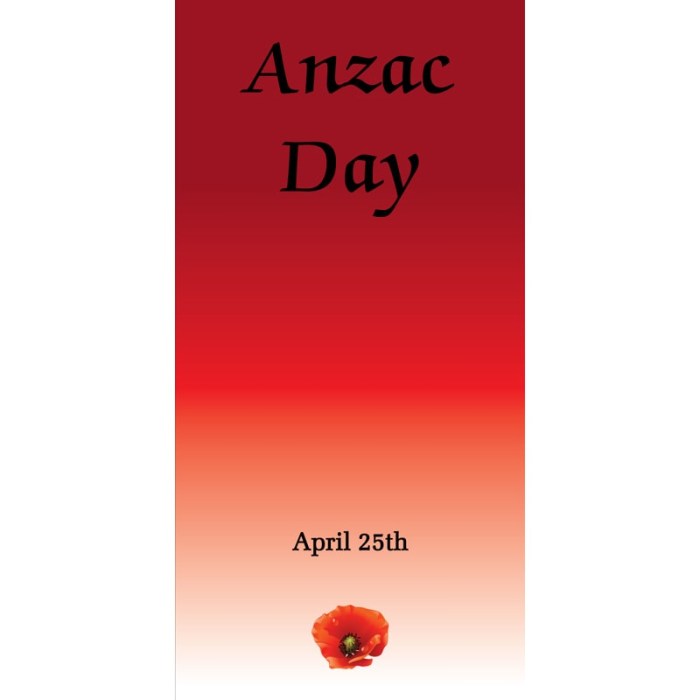 ANZAC Day Flag - Red Gradient (67)