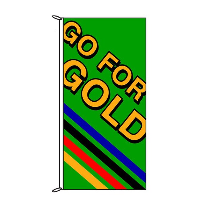 Go for Gold (Stripes) Flags