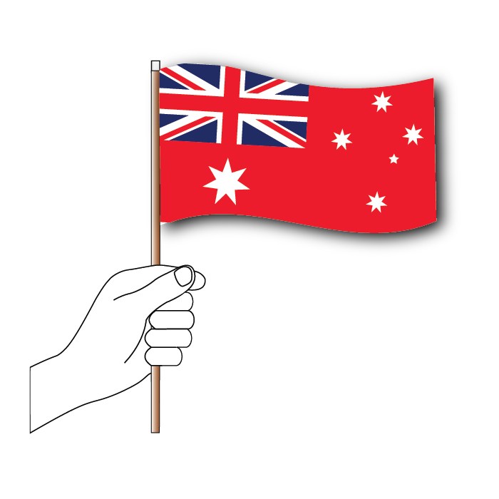 Red Ensign Handwaver  Hand Flag