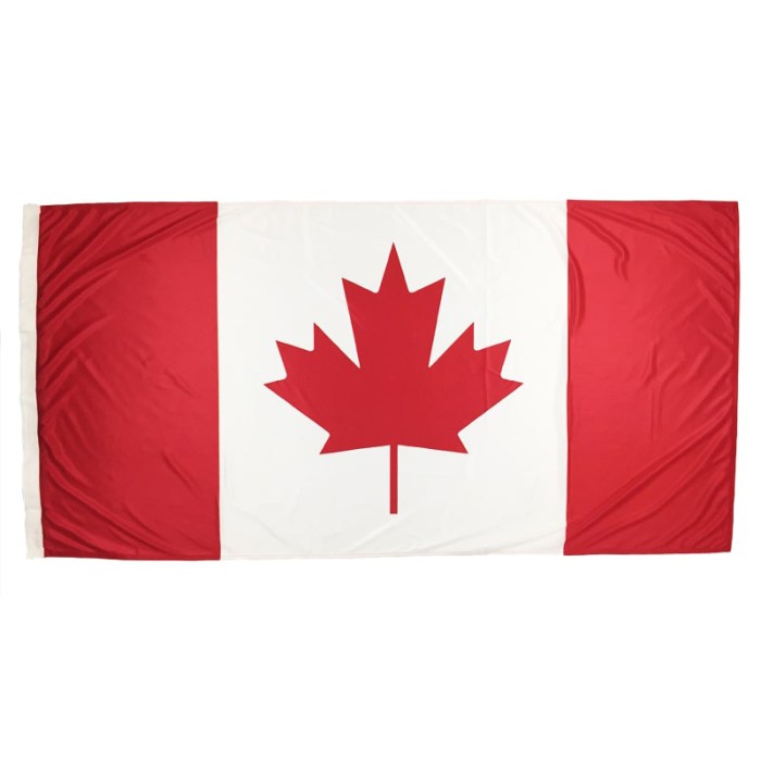 Canada Flag 1800mm x 900mm (Fully Sewn, Vertical Sleeve) 