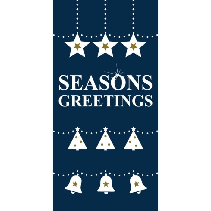 Seasons Greetings Blue Flag (120)