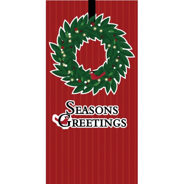 Christmas Flag Seasons Greetings Red 900mm x 1800mm (Various)