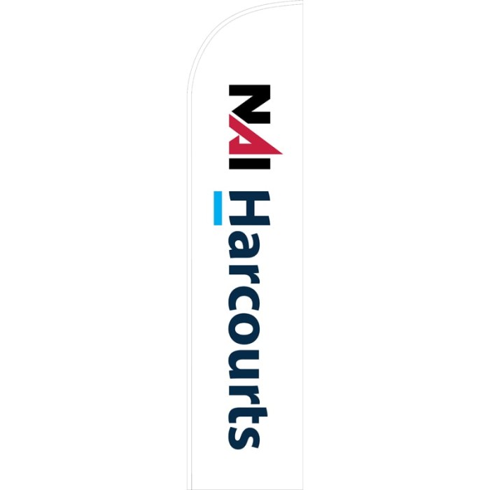 NAI Harcourts Corporate Feather Flag 650mm x 3000mm