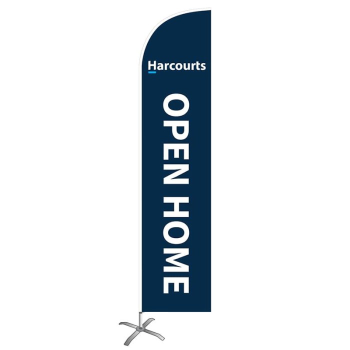 Harcourts Blue Open Home Medium Feather Flag Kit