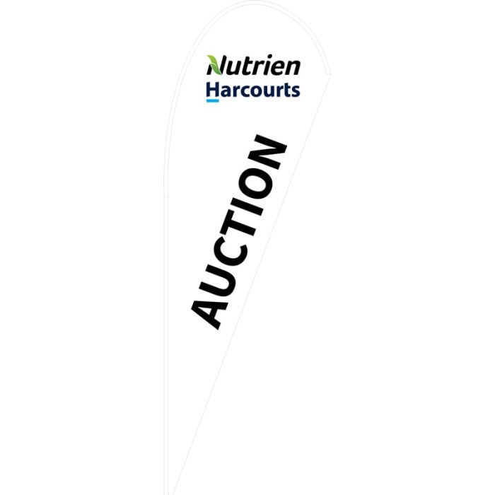 utrien Harcourts Auction White Medium Tear Drop Fla