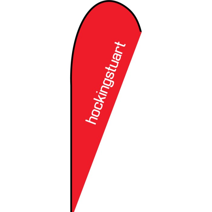 Hockingstuart Medium Teardrop Flag 870mm x 3100mm