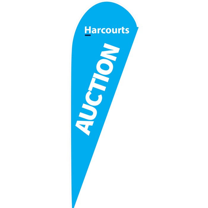 Harcourts Auction Medium Teardrop Flag