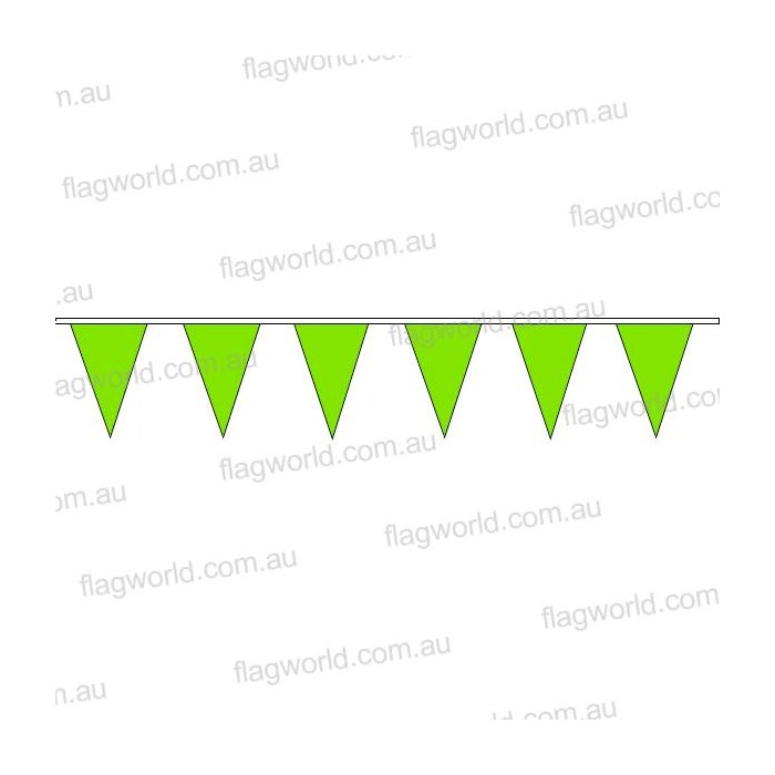 Pennant Bunting Fluoro Green No 16